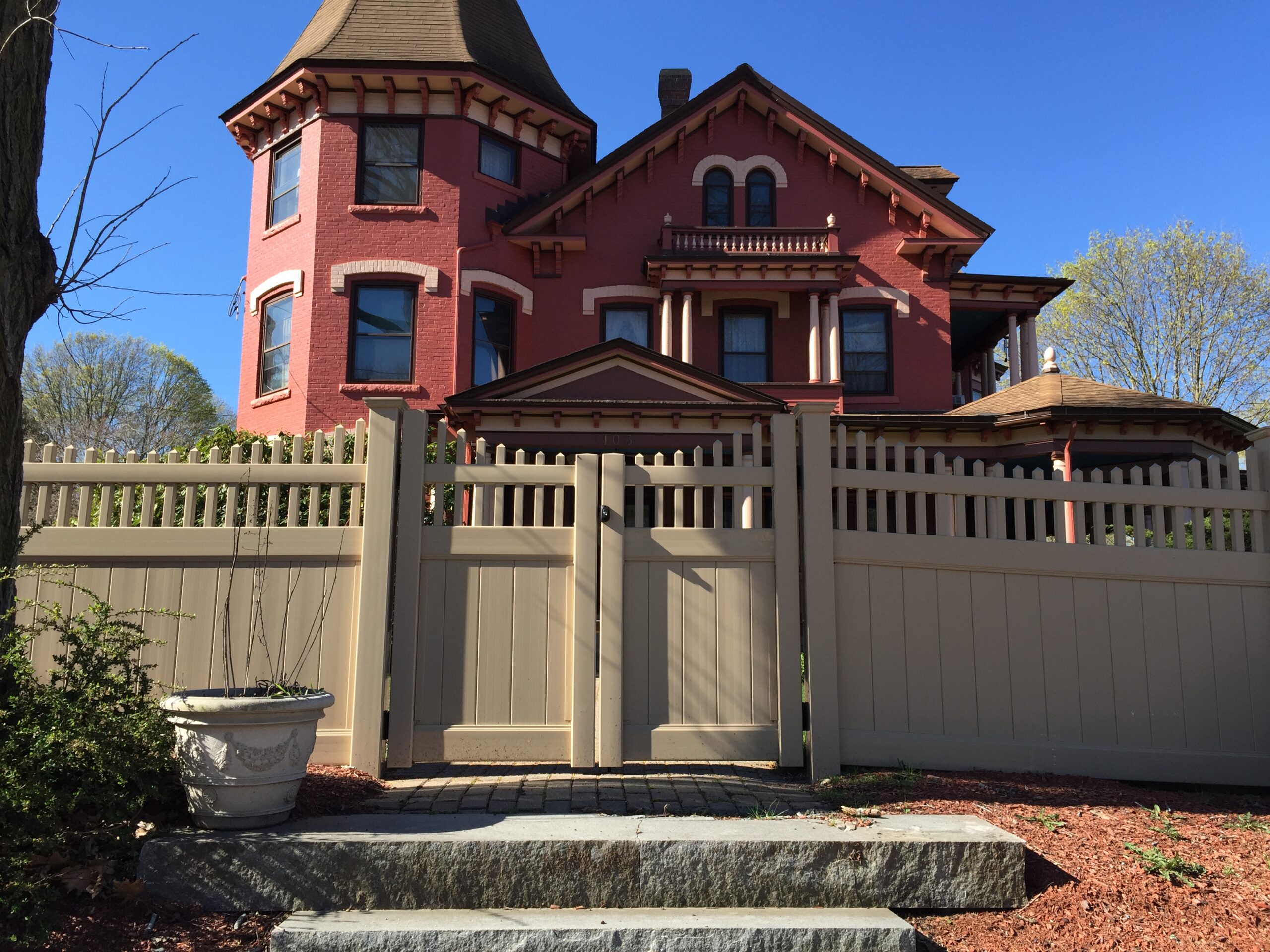 Custom cedar fence installation by Arrow Fence