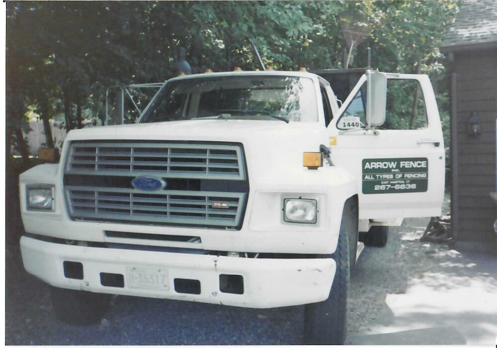 Arrow Fence Inc. original work truck from the early days of the business in South Windsor Connecticut